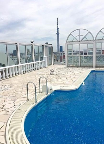 屋上には『東京スカイツリー』を眺めながら利用できるプールが設置されています。共用設備のパーティールームもあり、都会暮らしを満喫できそうです♪