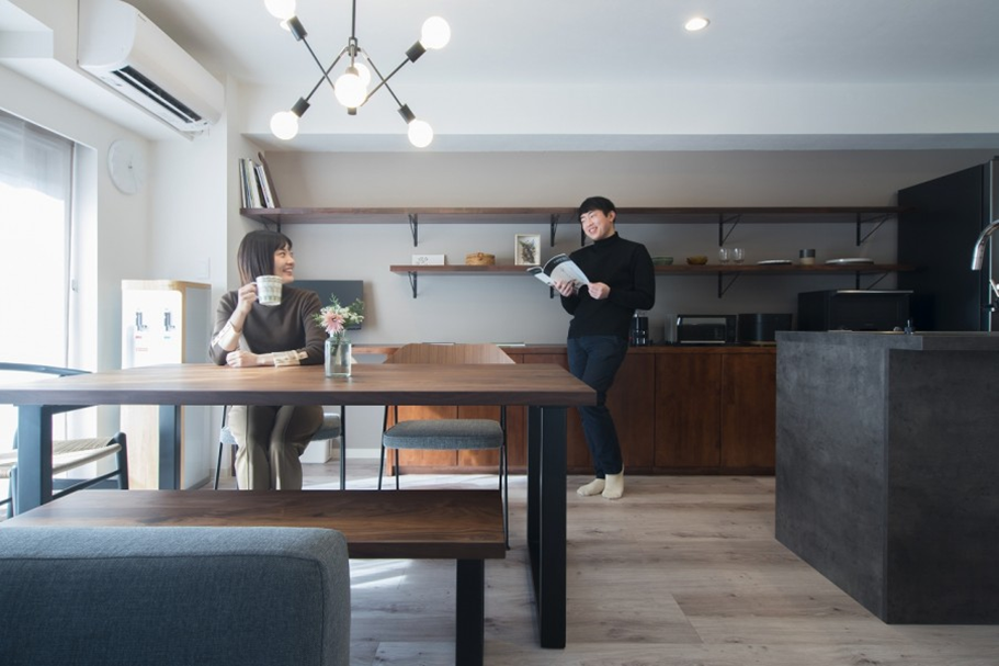 キッチンのワークスペースは奥様が使用