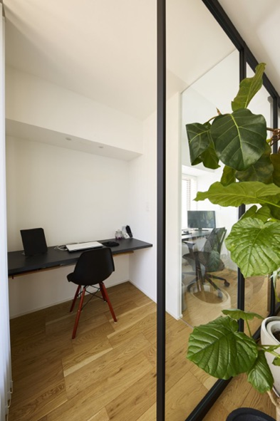 FIXガラスで間仕切り