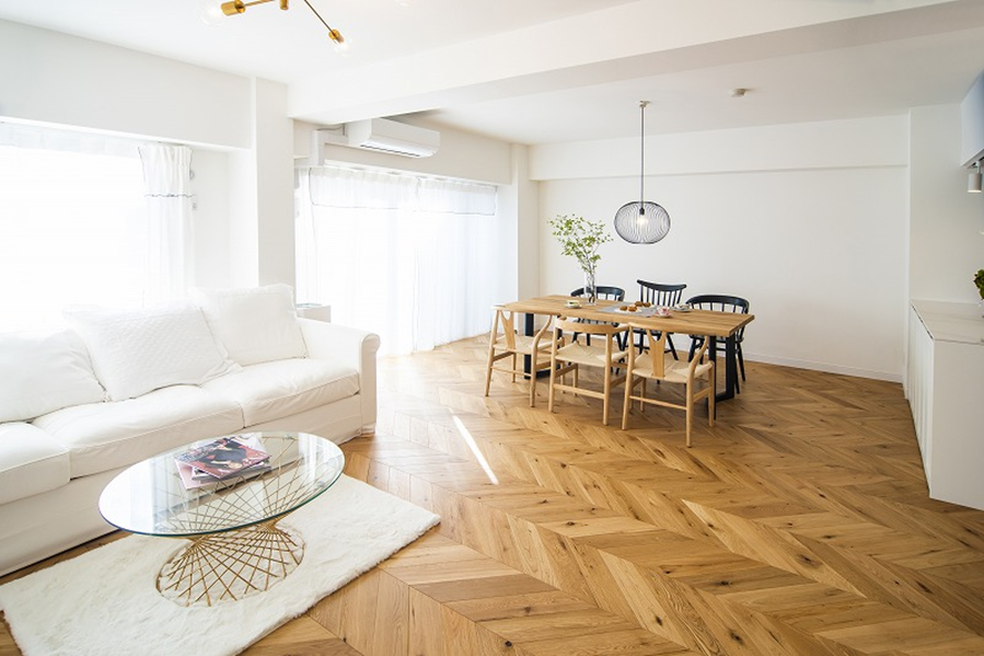 事例③【27.1帖】北欧+韓国スタイルのリビング